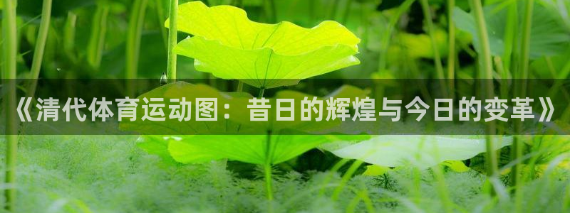 意昂5Kgame5招商：《清代体育运动图：昔日的辉煌与今日的变革》